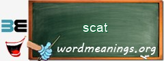WordMeaning blackboard for scat
